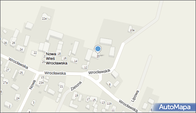 Nowa Wieś Wrocławska, Wrocławska, 10, mapa Nowa Wieś Wrocławska