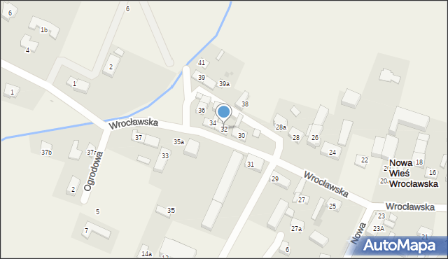 Nowa Wieś Wrocławska, Wrocławska, 32, mapa Nowa Wieś Wrocławska