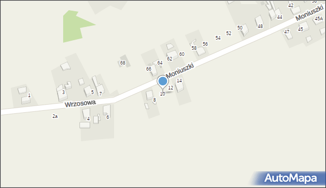 Nowa Wioska, Wrzosowa, 10, mapa Nowa Wioska