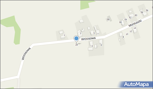 Nowa Wioska, Wrzosowa, 2a, mapa Nowa Wioska