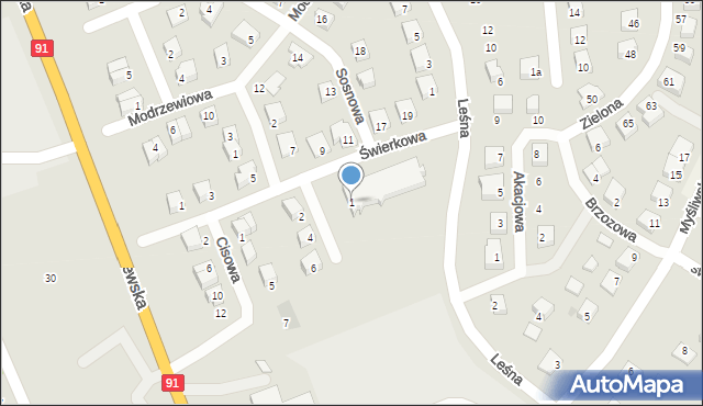 Nowe, Wrzosowa, 1, mapa Nowe