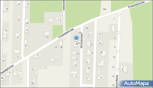 Nowe Chechło, Wrzosowa, 15, mapa Nowe Chechło