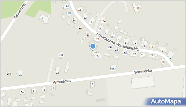 Obrzycko, Wroniecka, 7/2, mapa Obrzycko