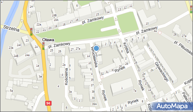 Oława, Wrocławska, 3, mapa Oława