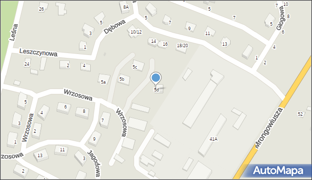 Olsztynek, Wrzosowa, 5d, mapa Olsztynek