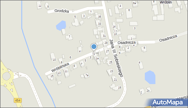 Opole, Wróblińska, 1, mapa Opola