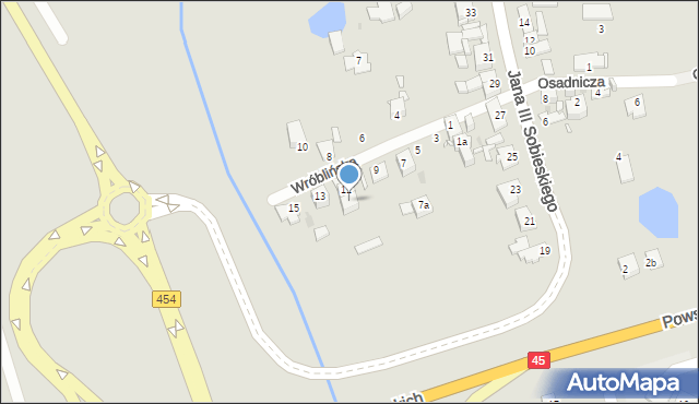 Opole, Wróblińska, 11A, mapa Opola