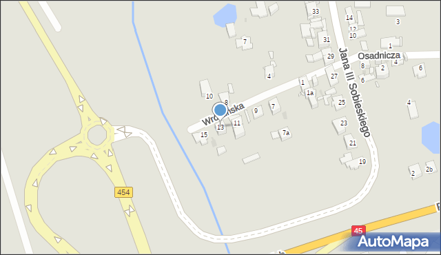 Opole, Wróblińska, 13, mapa Opola