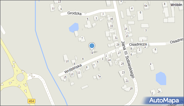 Opole, Wróblińska, 4, mapa Opola