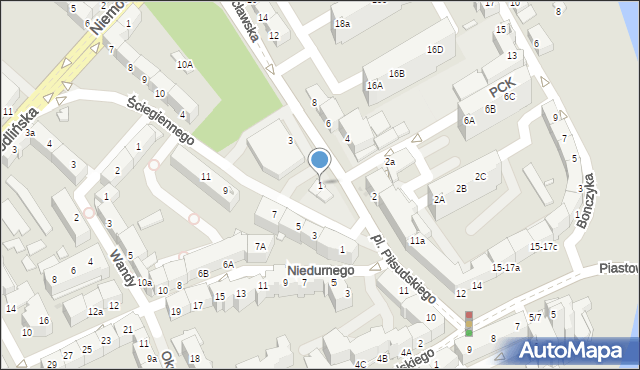 Opole, Wrocławska, 1, mapa Opola