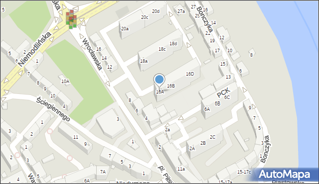 Opole, Wrocławska, 16A, mapa Opola