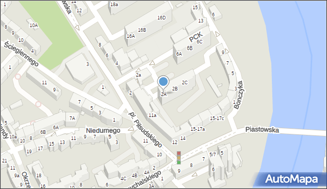 Opole, Wrocławska, 2A, mapa Opola