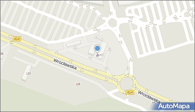 Opole, Wrocławska, 45, mapa Opola