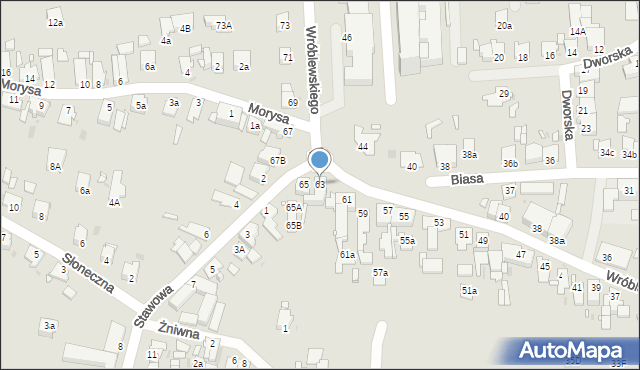 Opole, Wróblewskiego Walerego, gen., 63, mapa Opola