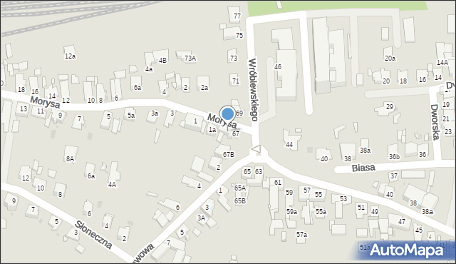 Opole, Wróblewskiego Walerego, gen., 67A, mapa Opola