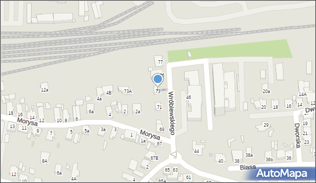 Opole, Wróblewskiego Walerego, gen., 73, mapa Opola