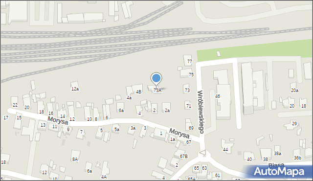 Opole, Wróblewskiego Walerego, gen., 73A, mapa Opola
