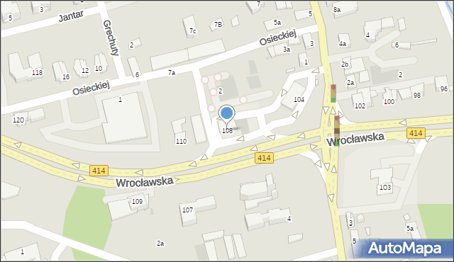 Opole, Wrocławska, 108, mapa Opola