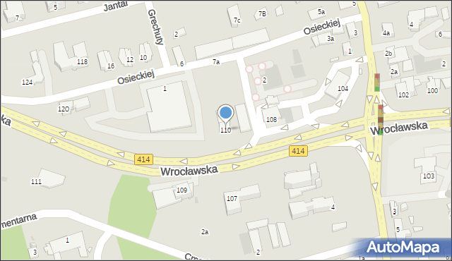 Opole, Wrocławska, 110, mapa Opola
