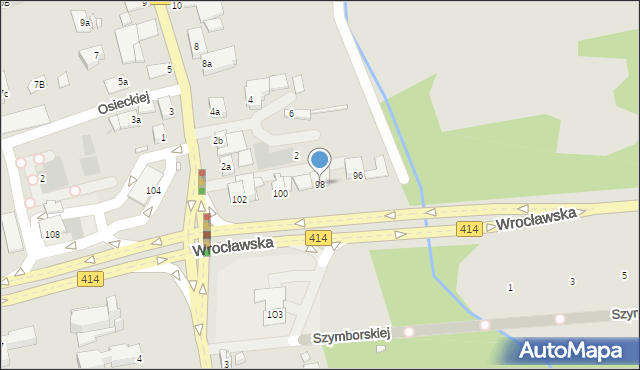 Opole, Wrocławska, 98a, mapa Opola