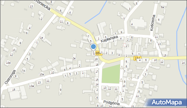 Ostroróg, Wroniecka, 1, mapa Ostroróg