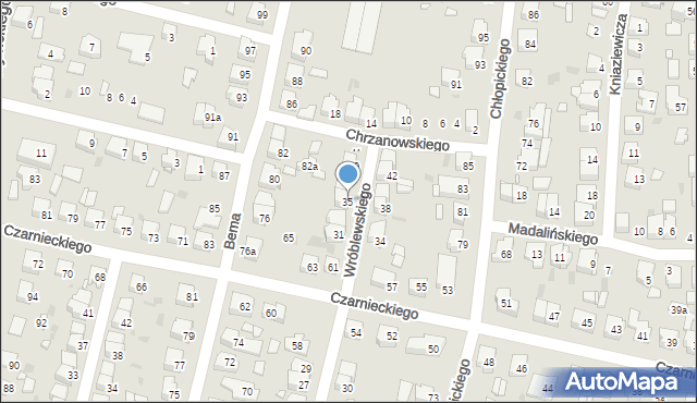 Ostrów Wielkopolski, Wróblewskiego Walerego, gen., 35, mapa Ostrów Wielkopolski