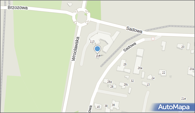 Ostrów Wielkopolski, Wrocławska, 115, mapa Ostrów Wielkopolski