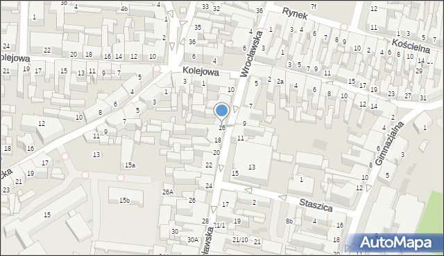 Ostrów Wielkopolski, Wrocławska, 16, mapa Ostrów Wielkopolski