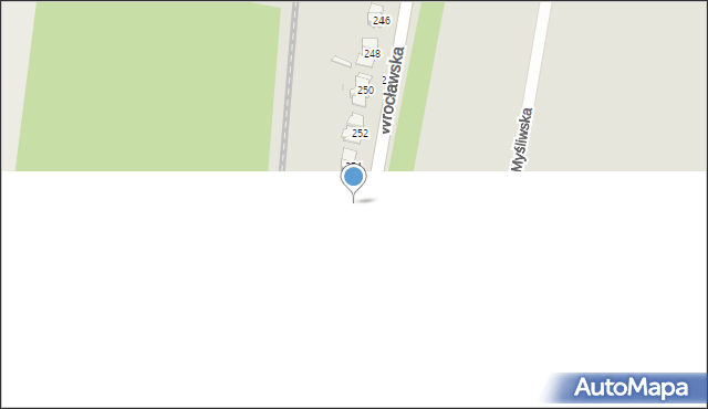 Ostrów Wielkopolski, Wrocławska, 256/2, mapa Ostrów Wielkopolski