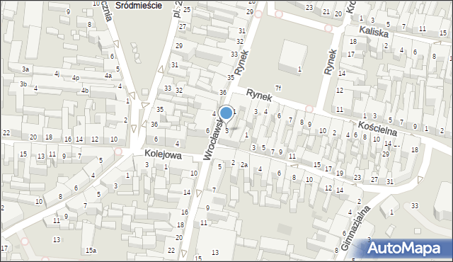 Ostrów Wielkopolski, Wrocławska, 3, mapa Ostrów Wielkopolski