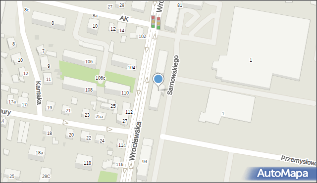 Ostrów Wielkopolski, Wrocławska, 85, mapa Ostrów Wielkopolski