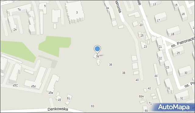 Ostrowiec Świętokrzyski, Wronia, 34, mapa Ostrowiec Świętokrzyski