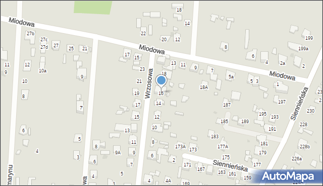 Ostrowiec Świętokrzyski, Wrzosowa, 16, mapa Ostrowiec Świętokrzyski