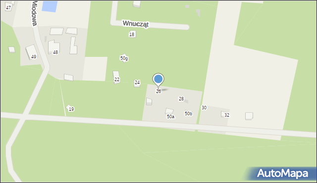 Ostrybór, Wrzosów, 26, mapa Ostrybór