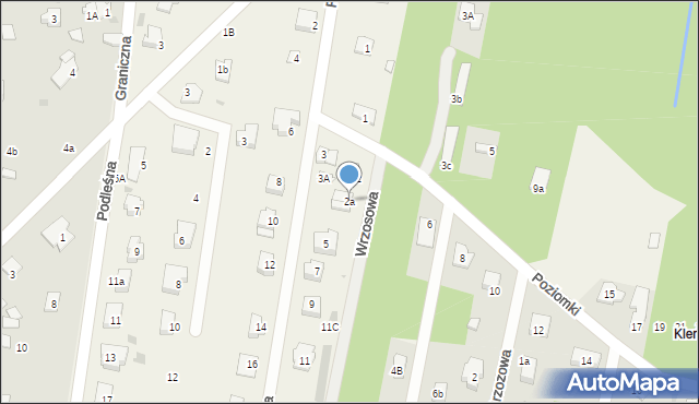 Otrębusy, Wrzosowa, 2a, mapa Otrębusy