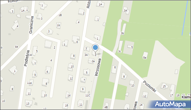 Otrębusy, Wrzosowa, 391, mapa Otrębusy