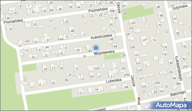 Otwock, Wrocławska, 17, mapa Otwock