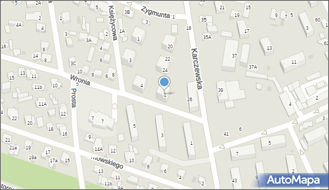 Otwock, Wronia, 2, mapa Otwock