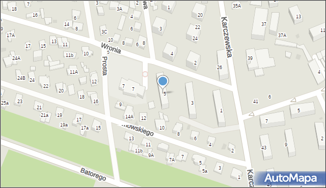 Otwock, Wronia, 5, mapa Otwock