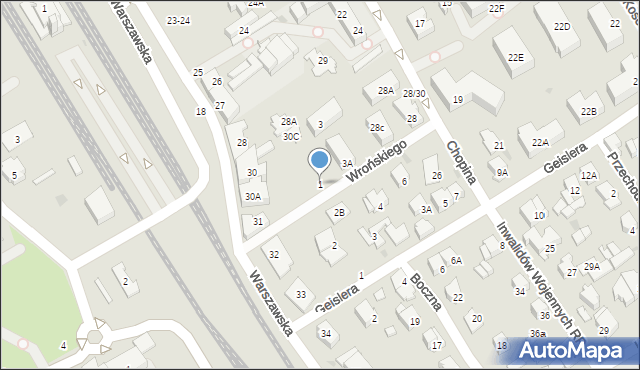 Otwock, Wrońskiego Władysława, 1, mapa Otwock