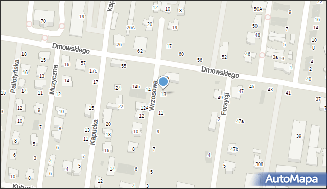 Ożarów Mazowiecki, Wrzosowa, 13, mapa Ożarów Mazowiecki