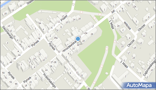 Paczków, Wrocławska, 14, mapa Paczków