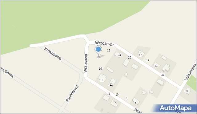 Padew Narodowa, Wrzosowa, 18, mapa Padew Narodowa