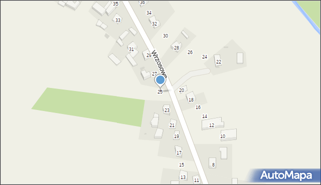 Paprotnia, Wrzosowa, 25, mapa Paprotnia