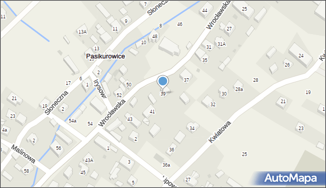 Pasikurowice, Wrocławska, 39, mapa Pasikurowice