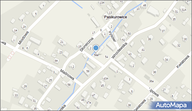 Pasikurowice, Wrocławska, 54a, mapa Pasikurowice