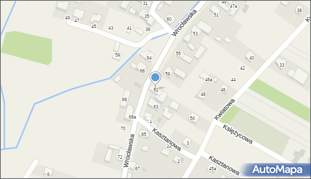 Pasikurowice, Wrocławska, 61, mapa Pasikurowice