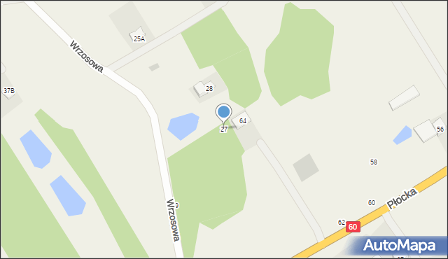 Pęchcin, Wrzosowa, 27, mapa Pęchcin