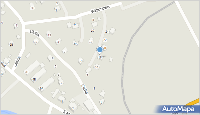 Piechowice, Wrzosowa, 18, mapa Piechowice