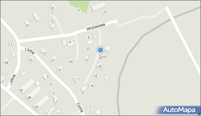 Piechowice, Wrzosowa, 22, mapa Piechowice